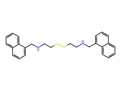 1-Naphthalenemethanamine, N,N'-(dithiodi-2,1-ethanediyl)bis- structure