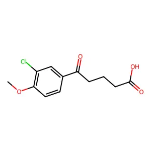 Benzenepentanoic acid, 3-chloro-4-methoxy-delta-oxo- structure