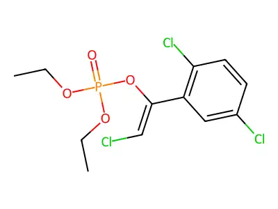 1,4-Dichloro-2-[(Z)-2-chloro-1-diethoxyphosphoryloxy-ethenyl]benzene structure