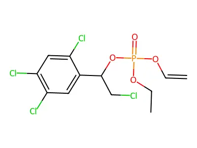 2-Chloro-1-(2,4,5-trichlorophenyl)ethyl ethenyl ethyl phosphate structure