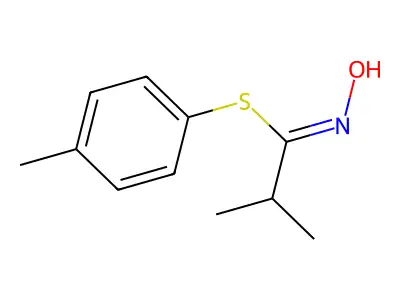 (4-methylphenyl) N-hydroxy-2-methylpropanimidothioate structure