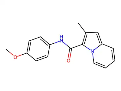 N-(4-methoxyphenyl)-2-methylindolizine-3-carboxamide structure