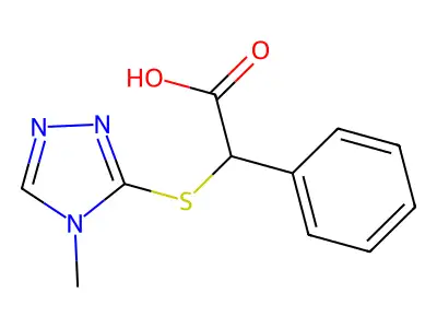 (4-methyl-4H-[1,2,4]triazol-3-ylsulfanyl)-phenyl-acetic acid structure