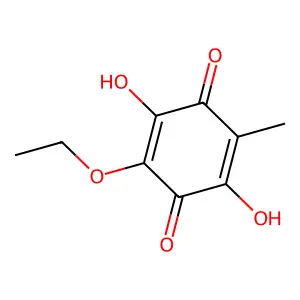 2-Ethoxy-3,6-dihydroxy-5-methylcyclohexa-2,5-diene-1,4-dione structure