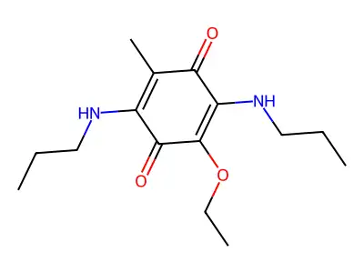 2-Ethoxy-5-methyl-3,6-bis(propylamino)cyclohexa-2,5-diene-1,4-dione structure