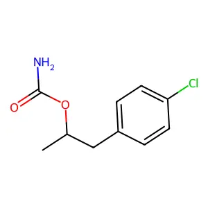 Benzeneethanol, 4-chloro-alpha-methyl-, 1-carbamate structure