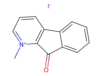 9H-Indeno(2,1-b)pyridinium, 1-methyl-9-oxo-, iodide structure