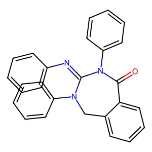 (3E)-2,4-Diphenyl-3-(phenylimino)-2,3,4,5-tetrahydro-1H-2,4-benzodiazepin-1-one structure