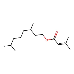 2-Butenoic acid, 3-methyl-, 3,7-dimethyloctyl ester structure