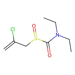 Formamide, 1-((2-chloro-2-propenyl)sulfinyl)-N,N-diethyl- structure