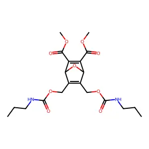 dimethyl 5,6-bis(propylcarbamoyloxymethyl)-7-oxabicyclo[2.2. structure
