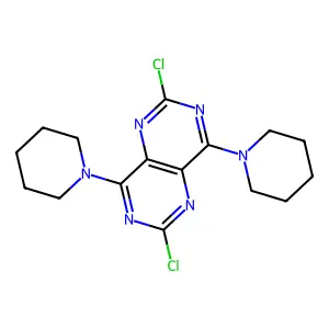 2,6-Dichloro-4,8-di(piperidin-1-yl)pyrimido(5,4-d)pyrimidine structure