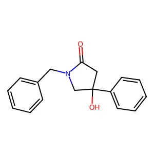 4-Hydroxy-4-phenyl-1-(phenylmethyl)-2-pyrrolidinone structure