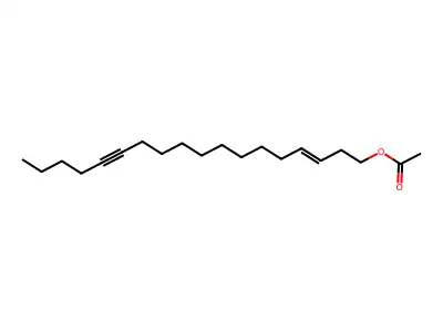 Octadec-3-en-13-ynyl acetate structure