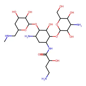 4'-Deoxy-6'-N-methylamikacin structure