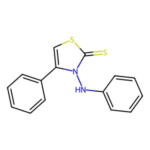 4-Phenyl-3-(phenylamino)-2,3-dihydro-1,3-thiazole-2-thione structure