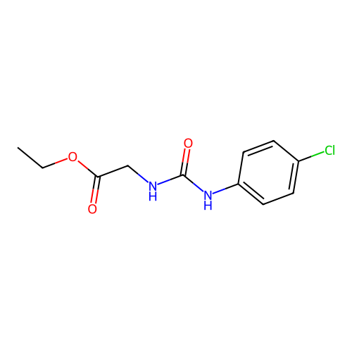 Ethyl 2-[(4-chlorophenyl)carbamoylamino]acetate structure