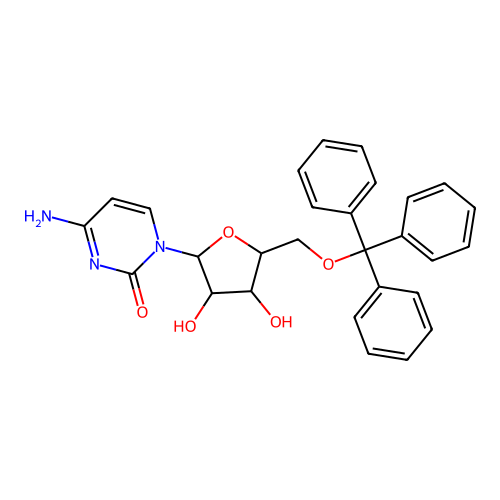 4-Amino-1-[3,4-dihydroxy-5-(trityloxymethyl)oxolan-2-yl]pyrimidin-2-one structure