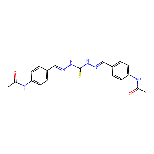 N-[4-[(E)-[[(Z)-(4-acetamidophenyl)methylideneamino]carbamot structure