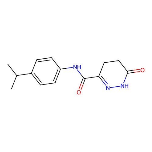 N-(4-isopropylphenyl)-6-oxo-1,4,5,6-tetrahydro-3-pyridazinecarboxamide structure