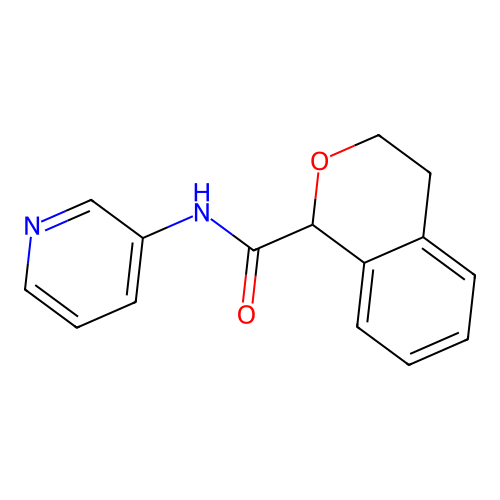 N-3-pyridinyl-3,4-dihydro-1H-isochromene-1-carboxamide structure