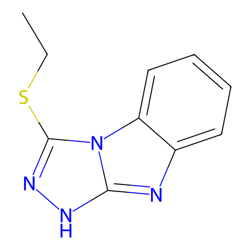 3-(ethylsulfanyl)-9H-[1,2,4]triazolo[4,3-a]benzimidazole structure