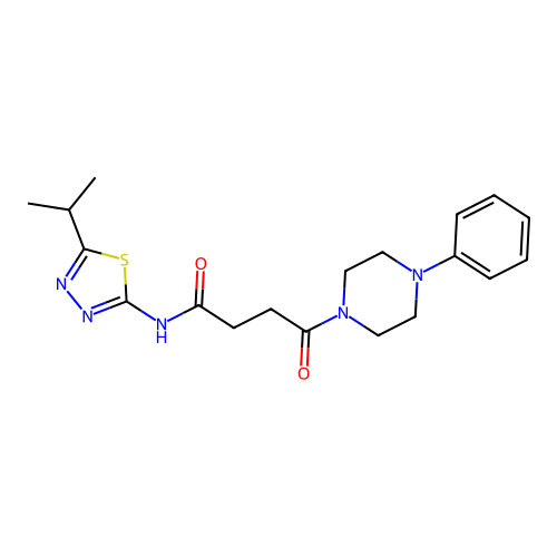 N-(5-Isopropyl-1,3,4-thiadiazol-2-YL)-4-oxo-4-(4-phenylpiperazin-1-YL)butanamide structure