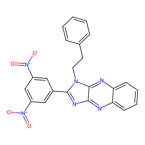 2-(3,5-Dinitrophenyl)-3-(2-phenylethyl)imidazo[4,5-b]quinoxaline structure