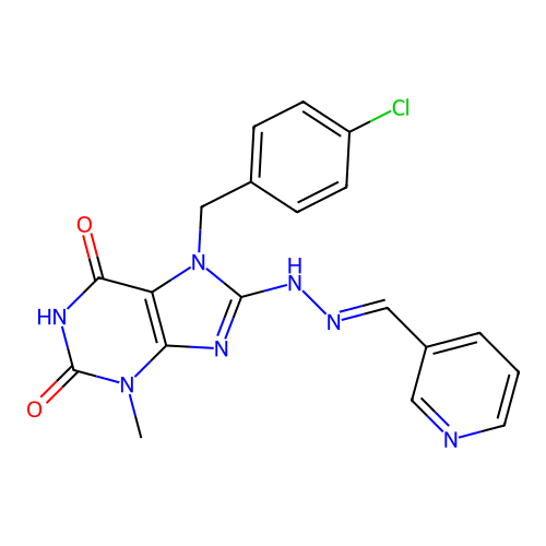 C19H16ClN7O2 structure