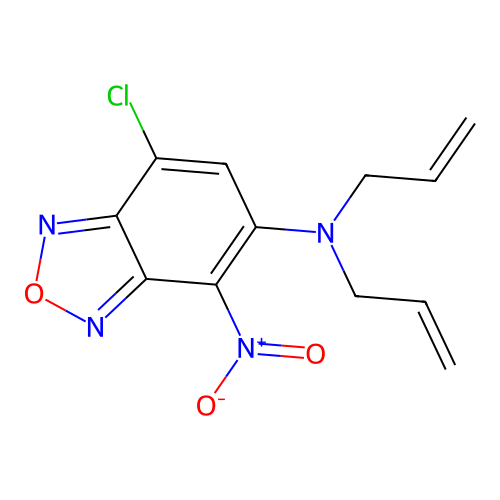 7-chloro-4-nitro-N,N-di(prop-2-en-1-yl)-2,1,3-benzoxadiazol-5-amine structure