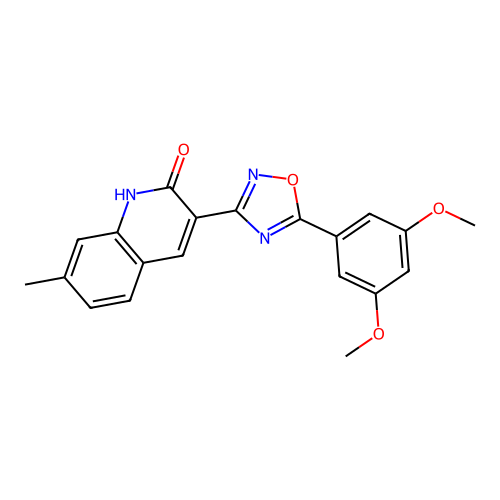 3-[5-(3,5-Dimethoxyphenyl)-1,2,4-oxadiazol-3-yl]-7-methylquinolin-2-ol structure