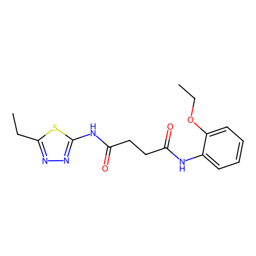 N-(2-ethoxyphenyl)-N'-[(2Z)-5-ethyl-1,3,4-thiadiazol-2(3H)-ylidene]butanediamide structure