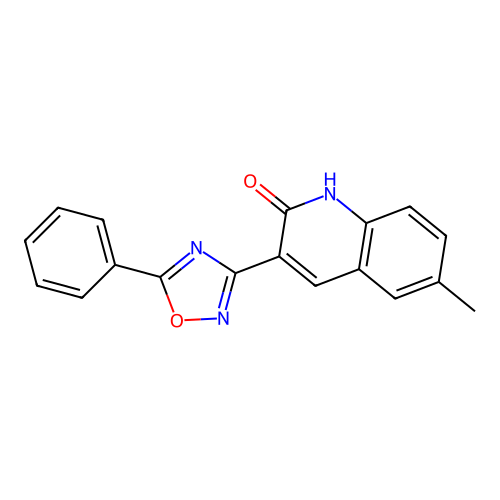 6-Methyl-3-(5-phenyl-1,2,4-oxadiazol-3-yl)quinolin-2-ol structure