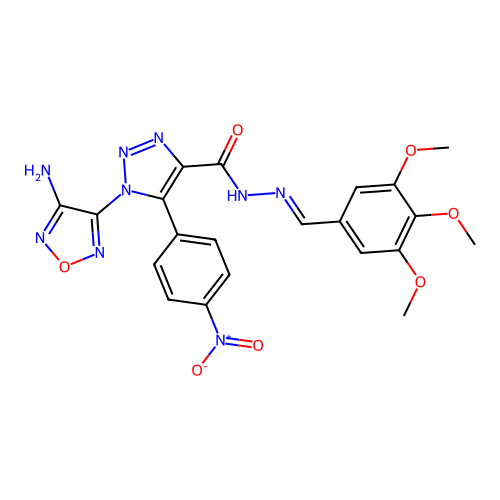 C21H19N9O7 structure