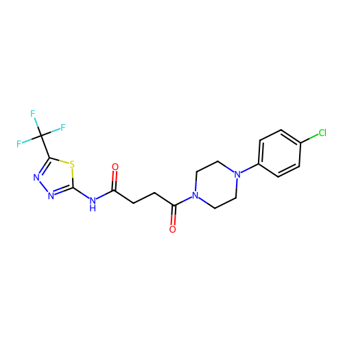 C17H17ClF3N5O2S structure