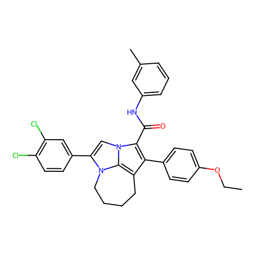 4-(3,4-dichlorophenyl)-1-(4-ethoxyphenyl)-N-(3-methylphenyl)-5,6,7,8-tetrahydro-2a,4a-diazacyclopenta[cd]azulene-2-carboxamide structure