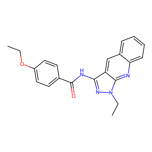 4-ethoxy-N-(1-ethylpyrazolo[3,4-b]quinolin-3-yl)benzamide structure