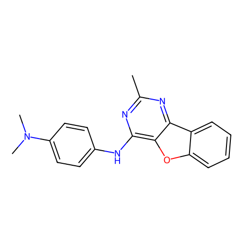 4-N,4-N-dimethyl-1-N-(2-methyl-[1]benzofuro[3,2-d]pyrimidin-4-yl)benzene-1,4-diamine structure