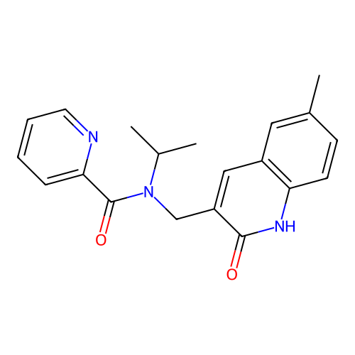 N-((2-hydroxy-6-methylquinolin-3-yl)methyl)-N-isopropylpicolinamide structure