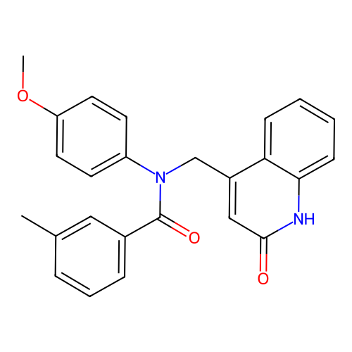 N-(4-methoxyphenyl)-3-methyl-N-[(2-oxo-1,2-dihydroquinolin-4-yl)methyl]benzamide structure