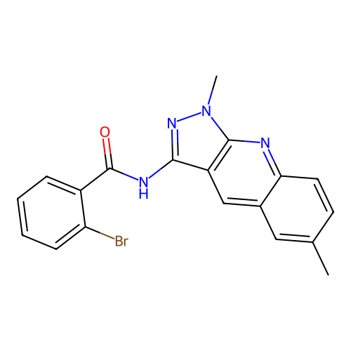 2-bromo-N-(1,6-dimethyl-1H-pyrazolo[3,4-b]quinolin-3-yl)benzamide structure