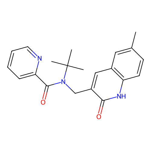 N-(tert-butyl)-N-((2-hydroxy-6-methylquinolin-3-yl)methyl)picolinamide structure