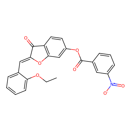 2-[(2-Ethoxyphenyl)methylene]-3-oxobenzo[3,4-b]furan-6-yl 3-nitrobenzoate structure