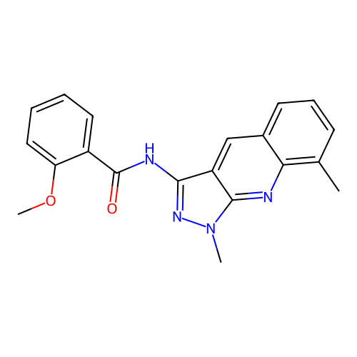 N-(1,8-dimethyl-1H-pyrazolo[3,4-b]quinolin-3-yl)-2-methoxybenzamide structure