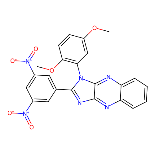 1-(2,5-dimethoxyphenyl)-2-(3,5-dinitrophenyl)-1H-imidazo[4,5-b]quinoxaline structure