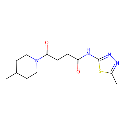 N-(5-Methyl-1,3,4-thiadiazol-2-YL)-4-(4-methylpiperidin-1-YL)-4-oxobutanamide structure