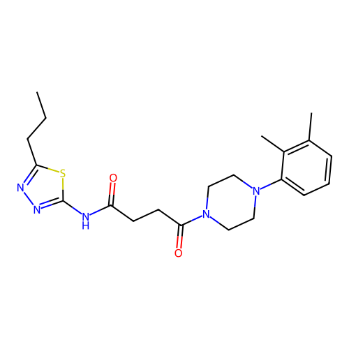4-(4-(2,3-dimethylphenyl)piperazin-1-yl)-4-oxo-N-(5-propyl-1,3,4-thiadiazol-2-yl)butanamide structure