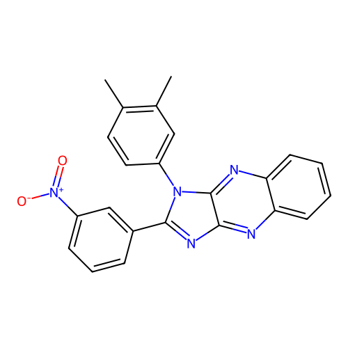 1-(3,4-dimethylphenyl)-2-(3-nitrophenyl)-1H-imidazo[4,5-b]quinoxaline structure