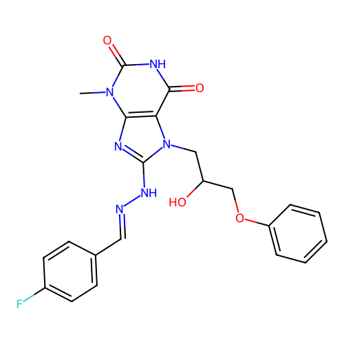 C22H21FN6O4 structure