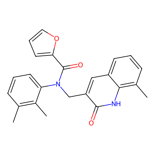 N-(2,3-dimethylphenyl)-N-((2-hydroxy-8-methylquinolin-3-yl)methyl)furan-2-carboxamide structure